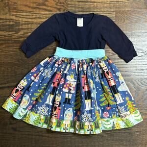 K Pea Navy Blue Long Sleeve Nutcracker Dress 3